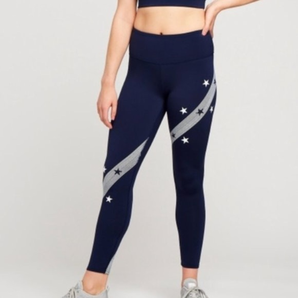 SoulCycle Stars and Stripes Blue Leggings